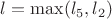 $l=\max(l_5,l_2)$ $l=\max(l_5,l_2)$