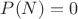 $P(N)=0$
