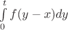 $\int\limits_{0}^{t}f(y-x)dy$