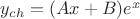$y_{ch}=(Ax+B)e^x$ $y_{ch}=(Ax+B)e^x$