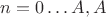 $n = 0 \ldots A, A$