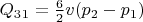 $Q_3_1 = \frac 6 2 v(p_2-p_1)$