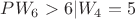 $P{W_6>6|W_4=5}$