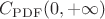 $C_{\mathrm{PDF}}(0,+\infty)$
