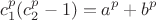$$c_1^p(c_2^p-1)= a^p+b^p$$