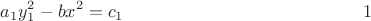 $$ a_1 y_1^2 - b x^2 = c_1 \eqno{1}$$