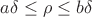 $a\delta\leq \rho\leq b\delta$