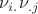 $\nu_{i.} \nu_{.j}$
