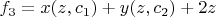 $f_3=x(z,c_1)+y(z,c_2)+2z$