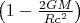 $\left(1-\frac{2GM}{Rc^2}\right)$