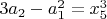$3a_2-a_1^2=x_5^3$