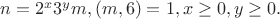 $n=2^x3^ym,(m,6)=1,x\ge 0,y\ge 0.$