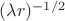 $(\lambda r)^{-1/2}$