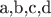 a,b,c,d