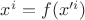 $x^i = f (x'^i)$