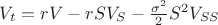 ${V_t} = rV - rS{V_S} - \frac{{{\sigma ^2}}}{2}{S^2}{V_{SS}}$