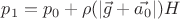 $p_1=p_0+\rho(|\vec{g}+\vec{a_0}|)H$