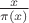 $\frac{x}{\pi(x)}$