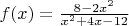 $f(x) = \frac{8-2x^2}{x^2+4x-12}$