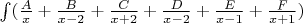 $\int(\frac{A}{x}+\frac{B}{x-2}+\frac{C}{x+2}+\frac{D}{x-2}+\frac{E}{x-1}+\frac{F}{x+1})$