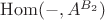 $\mathrm{Hom}(-, A^{B_2})$