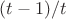 $(t-1)/t$