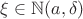 $\xi \in \mathbb{N} (a, \delta) $