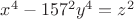 $x^4-157^2y^4=z^2$ $x^4-157^2y^4=z^2$