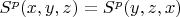 $S^p(x,y,z)=S^p(y,z,x)$