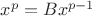 $x^p=Bx^{p-1}$