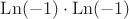 $\operatorname{Ln}(-1) \cdot \operatorname{Ln}(-1)$