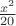 $\frac{x^2}{20}$
