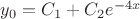 $y_0=C_1+C_2{e}^{-4x}$
