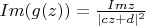 $Im(g(z))=\frac{Imz}{|cz+d|^2}$