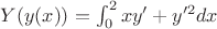 $Y(y(x))= \int_{0}^{2}xy'+y'^2 dx$