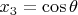 $x_3=\cos\theta$