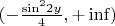 $\[( - \frac{{{{\sin }^2}2y}}{4}, + \inf )\]$