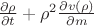 $\frac{\partial \rho }{\partial t} + {\rho}^2 \frac{\partial v(\rho )} {\partial m}$