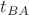 $t_{BA}$