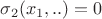 $\sigma_2(x_1,..)=0$