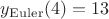 $y_{\rm Euler}(4)=13$