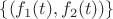 $\{(f_1(t),f_2(t))\}$