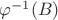 $\varphi^{-1}(B)$