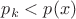 $p_k<p(x)$