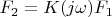 $F_2=K(j\omega)F_1$