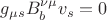 $g_{\mu s}B^{\nu\mu}_bv_s=0$