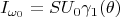 $$I_{\omega_0}=SU_0\gamma_1(\theta)$$