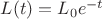 $L(t)=L_0e^{-t}$