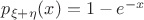 $p_{\xi+\eta}(x)=1-e^{-x}$