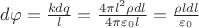 $d\varphi = \frac{k dq}{l} = \frac{4\pi l^2 \rho dl}{4 \pi \varepsilon_0 l}= \frac{\rho l dl}{\varepsilon_0}$ $d\varphi = \frac{k dq}{l} = \frac{4\pi l^2 \rho dl}{4 \pi \varepsilon_0 l}= \frac{\rho l dl}{\varepsilon_0}$
